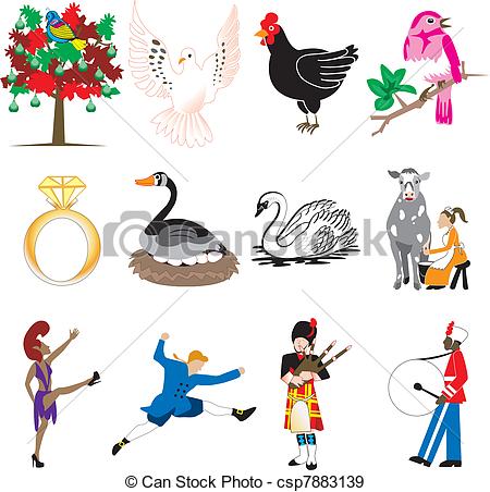 12 Days of Christmas - csp788 - 12 Days Of Christmas Clipart 12 Days of Christmas - csp788 - 12 Days Of Christmas Clipart