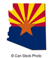 Arizona Map flag illustration - Arizona Clip Art Arizona Map flag illustration - Arizona Clip Art