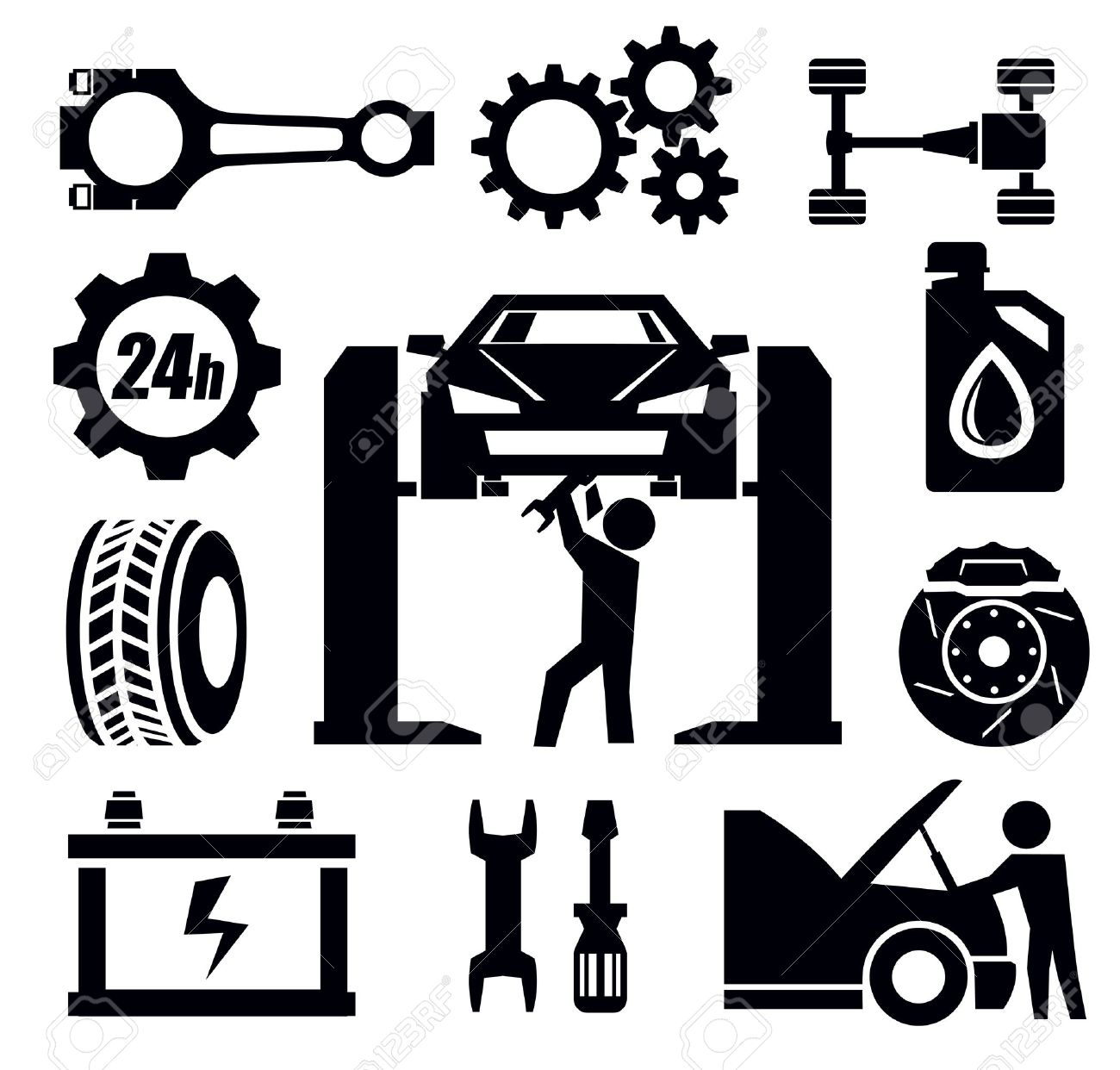 98 auto repair clipart