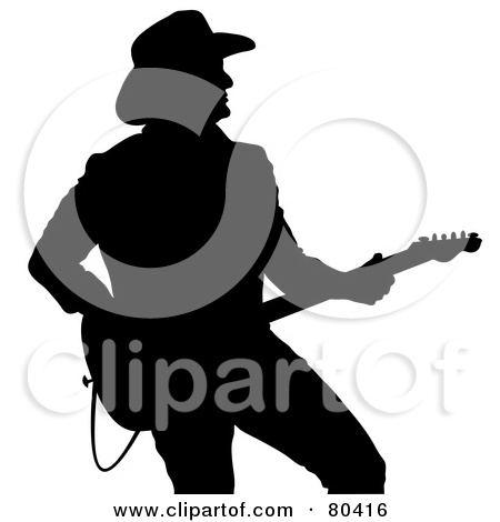 Black Silhouette Of A Country - Country Music Clipart Black Silhouette Of A Country - Country Music Clipart