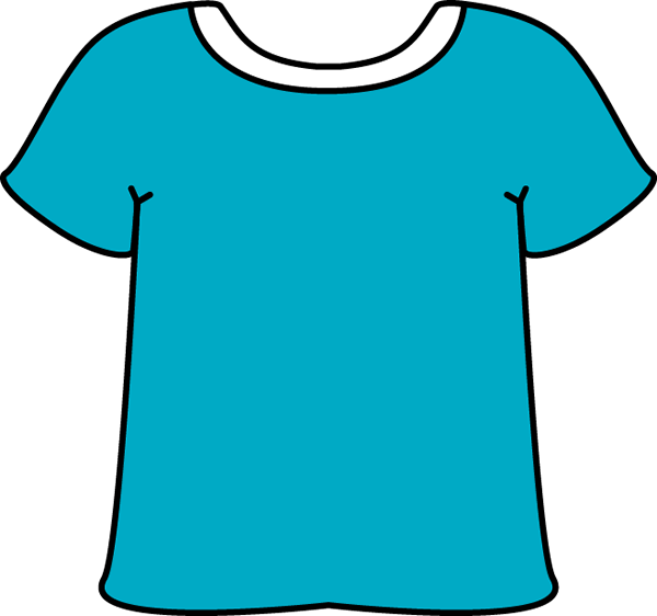 Blue Tshirt White Collar - Clip Art T Shirt Blue Tshirt White Collar - Clip Art T Shirt