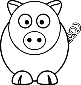Cartoon Pig Black And White C - Pig Clipart Black And White Cartoon Pig Black And White C - Pig Clipart Black And White