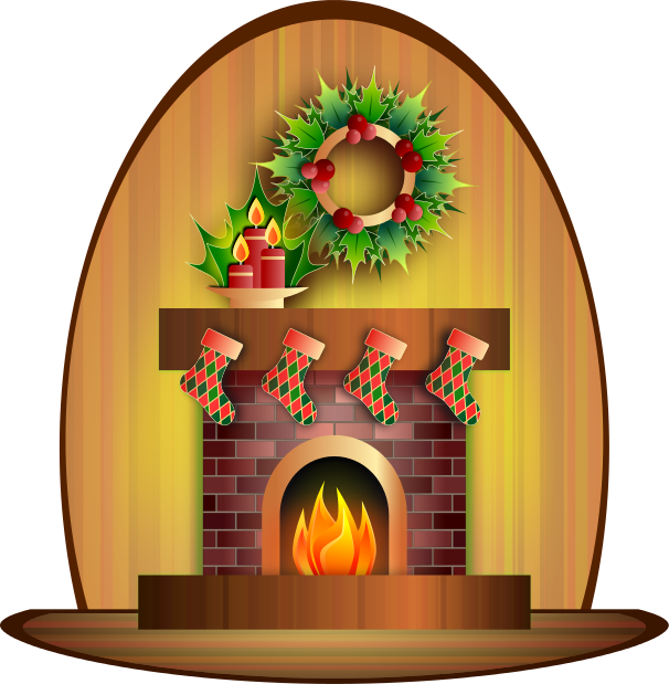 Christmas Fireplace Clipart - Fireplace Clip Art Christmas Fireplace Clipart - Fireplace Clip Art