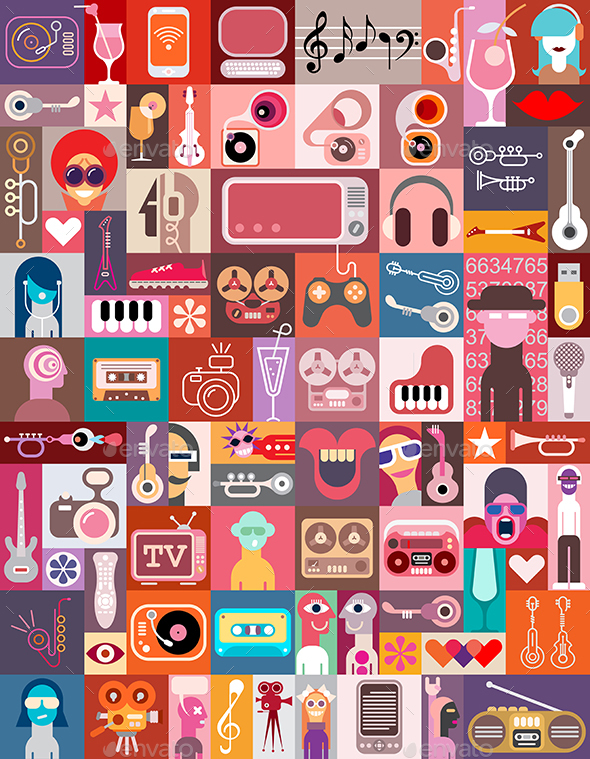 Clip Art Collage - Vectors - Collage Clipart Clip Art Collage - Vectors - Collage Clipart