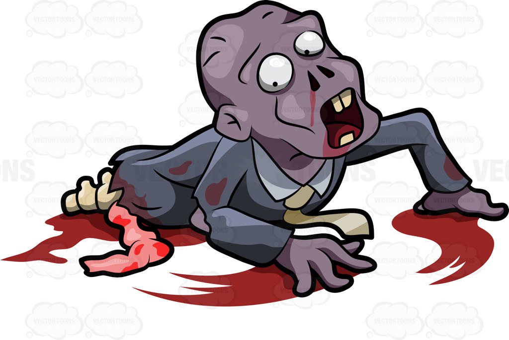 A creepy zombie dude crawling - Creepy Clipart A creepy zombie dude crawling - Creepy Clipart