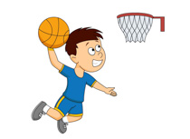 Dunking Boy Playing Basketbal - Basketball Player Clip Art Dunking Boy Playing Basketbal - Basketball Player Clip Art