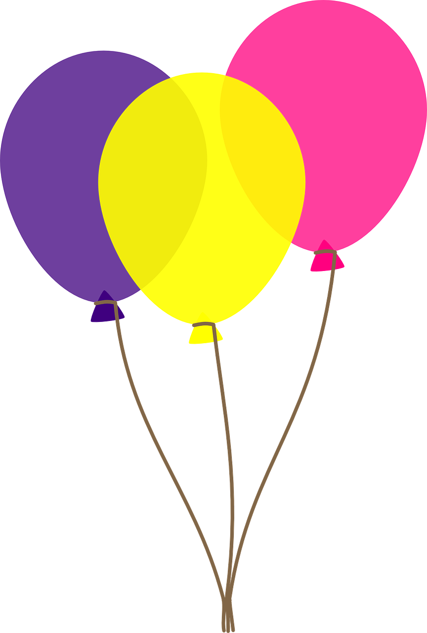Free Three Colorful Balloons - Balloons Clip Art Free Three Colorful Balloons - Balloons Clip Art