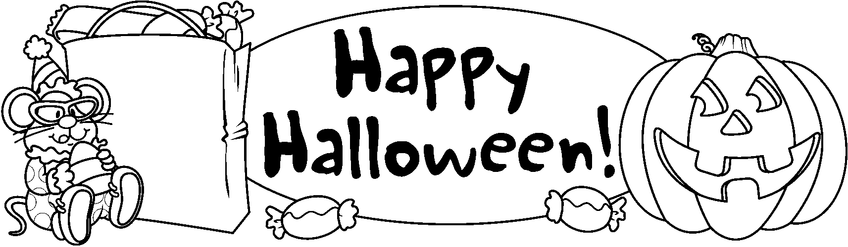 Happy Halloween Clip Art Blac - Black And White Halloween Clipart Happy Halloween Clip Art Blac - Black And White Halloween Clipart