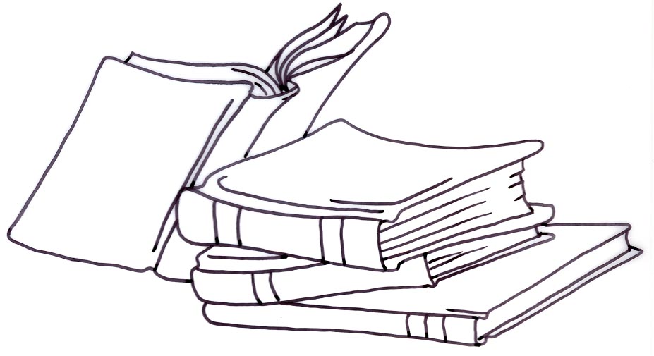 83 books clipart black and white clipartlook