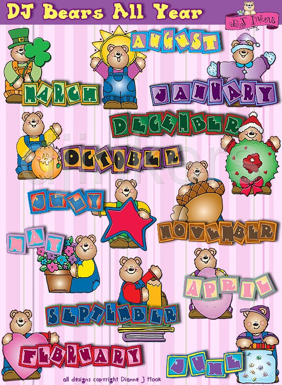 Months of the Year Clip Art - Months Of The Year Clipart Months of the Year Clip Art - Months Of The Year Clipart