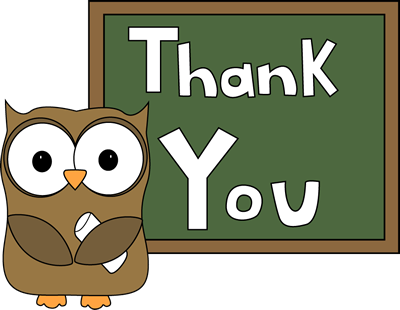 Owl Chalkboard Thank You - Clip Art Thanks Owl Chalkboard Thank You - Clip Art Thanks