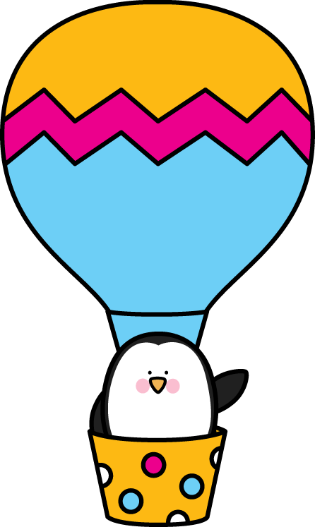 Penguin in a Hot Air Balloon - Hot Air Balloon Clip Art Penguin in a Hot Air Balloon - Hot Air Balloon Clip Art