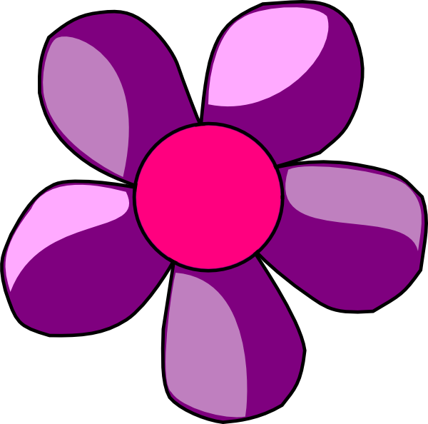 93 purple flower clip art clipartlook