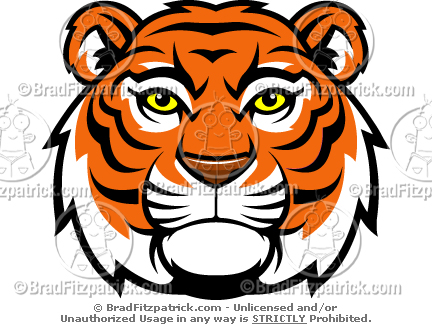 Tiger Mascot Head - Tiger Head Clipart Tiger Mascot Head - Tiger Head Clipart