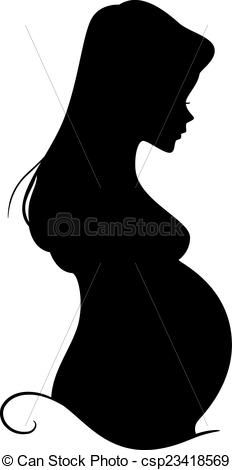 Vector - Pregnant Silhouette - Pregnant Clip Art Vector - Pregnant Silhouette - Pregnant Clip Art