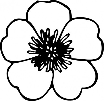 46 flower clip art black and white clipartlook clip arts of flowers