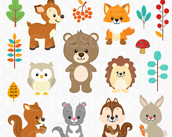 Woodland Clipart, Woodland Di - Woodland Animal Clipart Woodland Clipart, Woodland Di - Woodland Animal Clipart