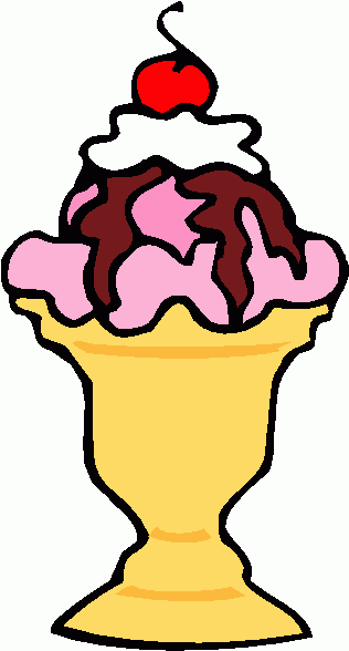Ice Cream Sundae Clip Art--0