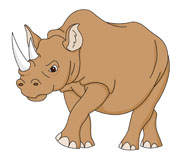 African Gray Rhinoceros Clipart Size: 52-African Gray Rhinoceros Clipart Size: 52 Kb-0