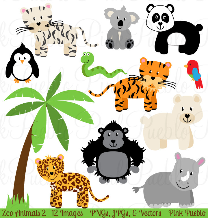 Animal Faces Clipart Clip Art Zoo Jungle-Animal Faces Clipart Clip Art Zoo Jungle Farm Barnyard Forest. Jungle animals, Jungles and .-0