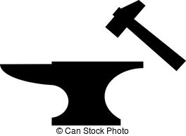 Anvil And Mallet Silhouette - Anvil And -Anvil and mallet silhouette - Anvil and mallet black.-5