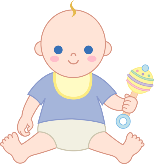 Baby Boy With Rattle - Free Clip Art-Baby Boy With Rattle - Free Clip Art-2