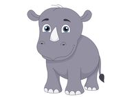 Baby Rhinoceros Cartoon Style Clipart. S-baby rhinoceros cartoon style clipart. Size: 26 Kb-1