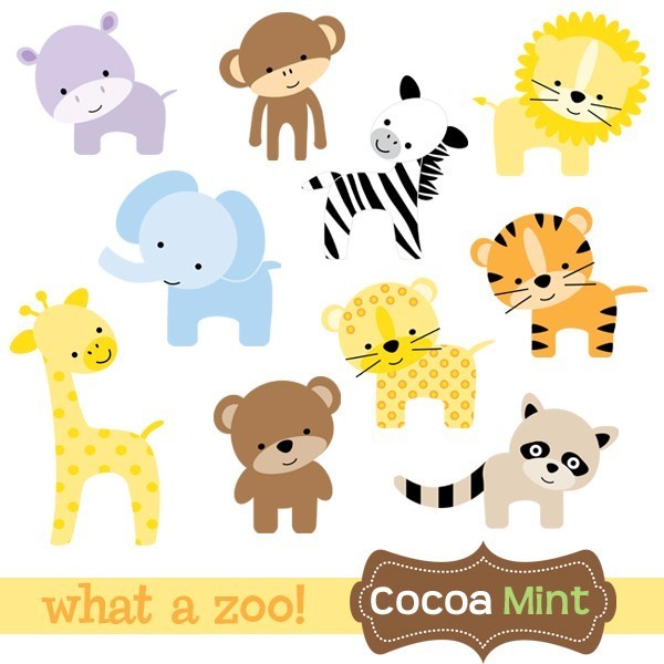Baby Zoo Animals Clip Art-Baby zoo animals clip art-3
