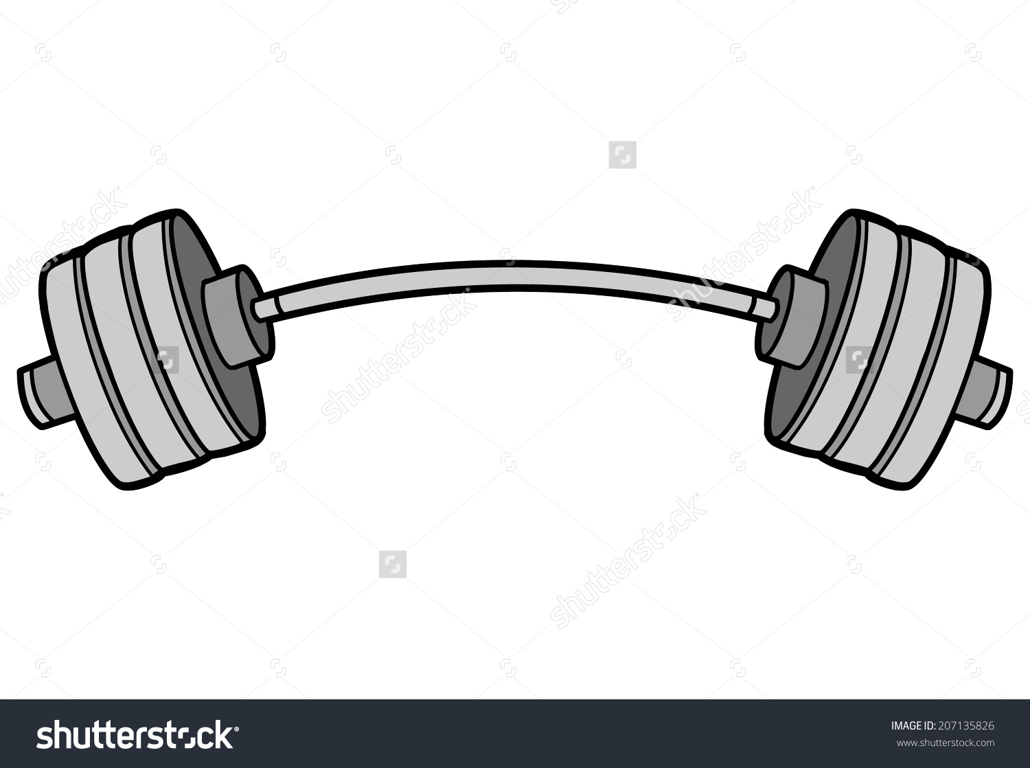 Barbell Clipart. Save To A Lightbox .-Barbell Clipart. Save to a lightbox .-3
