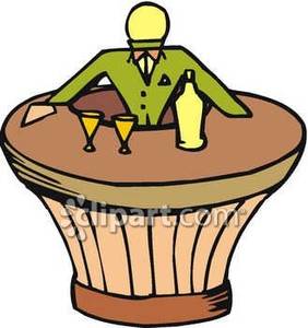 Bartender Behind The Bar Royalty Free Cl-Bartender Behind The Bar Royalty Free Clipart Picture-8