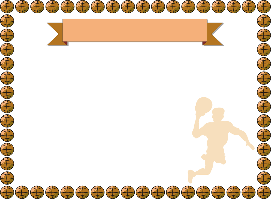 Basketball Page Borders .-Basketball Page Borders .-13