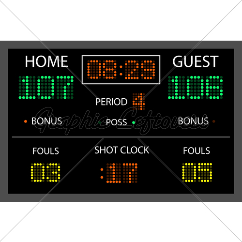 Basketball Scoreboard Clipart-Basketball Scoreboard Clipart-3