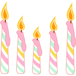 Birthday Candles -Clipart .-Birthday Candles -Clipart .-2