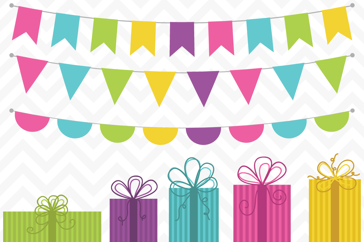 Birthday Flag Clipart - .-Birthday flag clipart - .-7