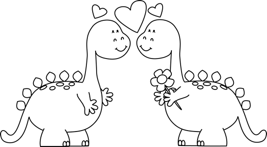 Black And White Dinosaurs In Love-Black and White Dinosaurs in Love-1