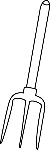 Black And White Hay Pitch Fork-Black and White Hay Pitch Fork-1