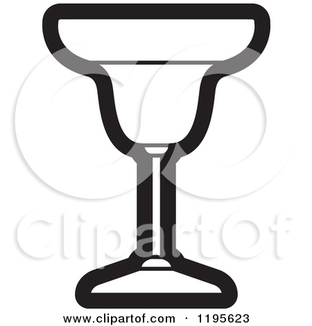 Black And White Margarita Glass By Lal P-Black And White Margarita Glass By Lal Perera-1