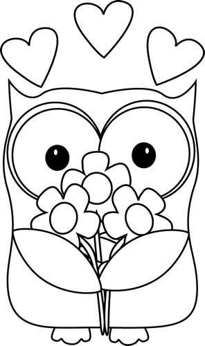 Black And White Valentineu0026#39;s Day -Black and White Valentineu0026#39;s Day Owl clip art image. Free and original Black and White Valentineu0026#39;s Day Owl clip art image for teachers, classroom lessons, ...-6