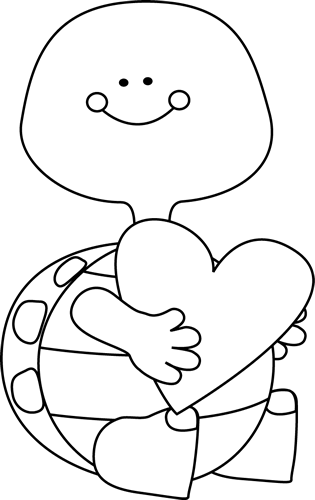 Black And White Valentineu0026#39;s Day -Black and White Valentineu0026#39;s Day Turtle-7