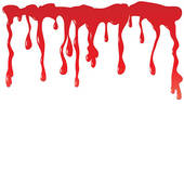 Seamless Dripping Blood And Blood Design-Seamless dripping blood and blood design elements; Blood dripping-17
