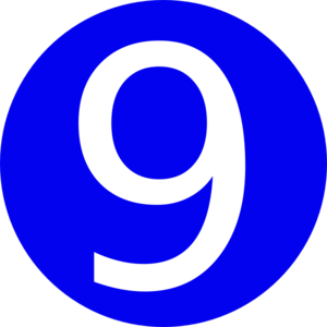 Blue, Rounded,with Number 9 Clip Art-Blue, Rounded,with Number 9 Clip Art-1