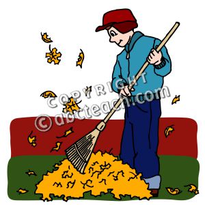 Boy Raking Leaves Clip Art ..-Boy Raking Leaves Clip Art ..-3