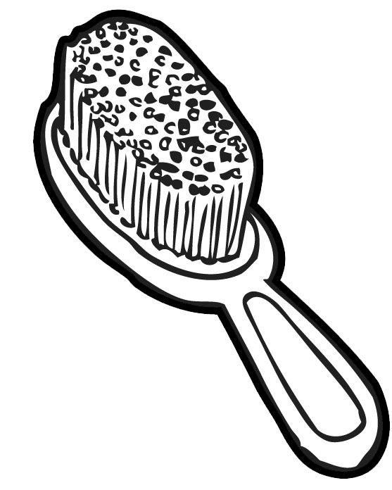 Brush Clipart: Hair Brush-Brush clipart: Hair Brush-6