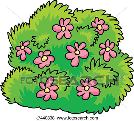 Clip Art - Bush With Flowers. Fotosearch-Clip Art - bush with flowers. Fotosearch - Search Clipart, Illustration  Posters, Drawings-10