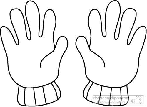 winter gloves clipart