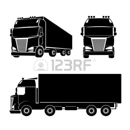 Black Silhouette Truck Icon. Car And Car-Black Silhouette Truck Icon. Car And Cargo And Cabin. Vector ClipartLook.com Royalty Free  Cliparts, Vectors, And Stock Illustration. Image 37117368.-4