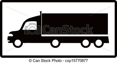 Isolated Cargo Truck Silhouette - Csp157-isolated cargo truck silhouette - csp15770877-15