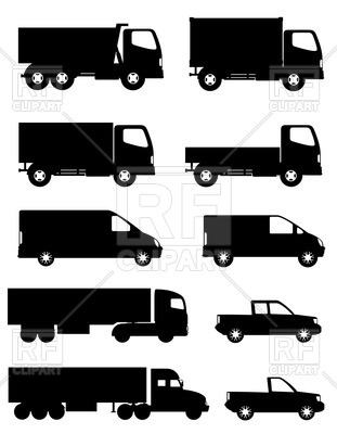 Side Silhouettes Of Trucks For Transport-Side silhouettes of trucks for transportation cargo, 45880, download  royalty-free vector vector ClipartLook.com -16