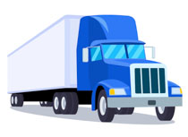 Truck With Long Trailer Blue Cab Clipart-truck with long trailer blue cab clipart. Size: 61 Kb-20