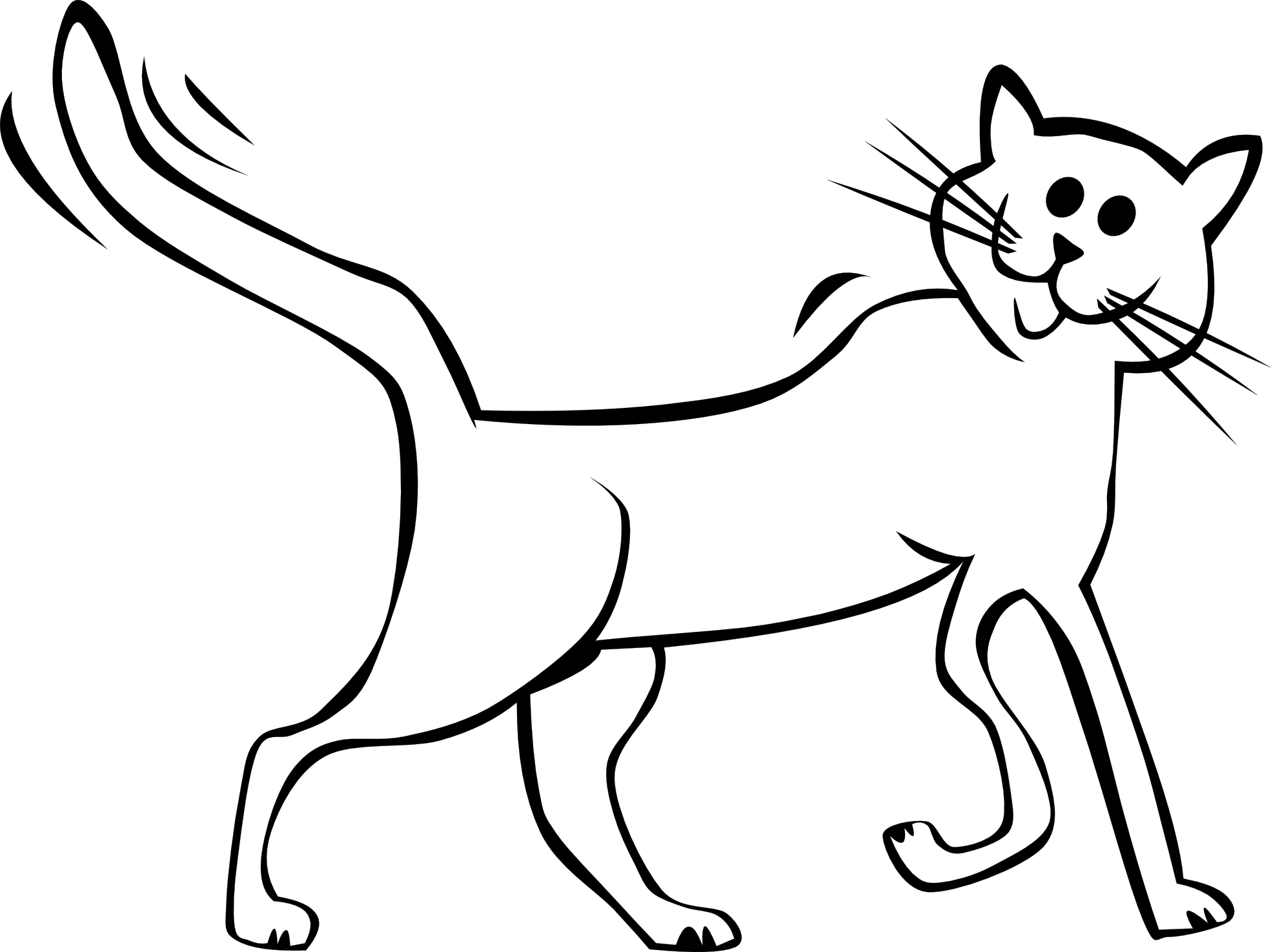 Cartoon Cat Black And White - Clipart Li-Cartoon Cat Black And White - Clipart library-4